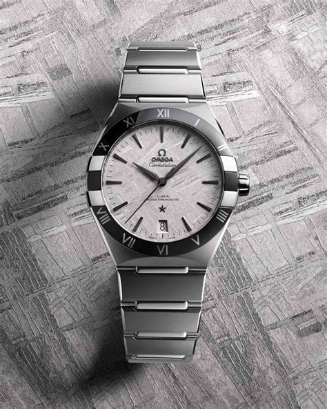 omega watch with meteorite dial